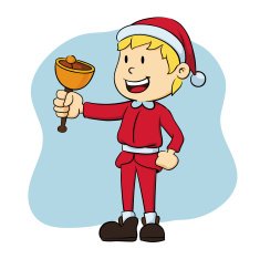 Boy wearing Santa Costume