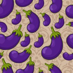 Vector seamless eggpant pattern