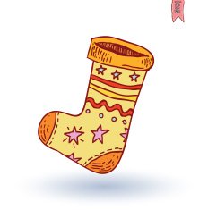 christmas socks vector illustration N2