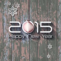 2015 Pink Origami Happy New Year Ball