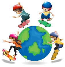 Skating kids