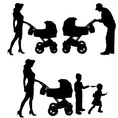 Vector silhouette of family N95