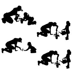Vector silhouette of family N97