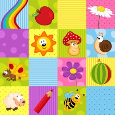 colorful seamless pattern with squares