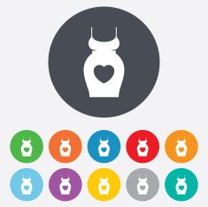 Pregnant woman dress sign icon Maternity symbol N21