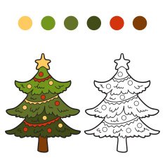 Coloring book (christmas tree)