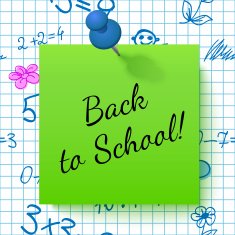 Paper Note with Lettering Back to School