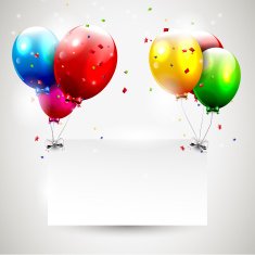 Modern birthday background with place for text