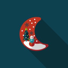 Christmas eve flat icon with long shadow eps10 N7