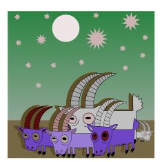 Goats in nature