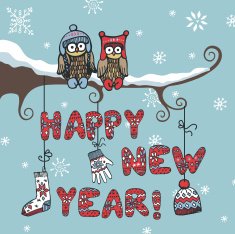 New year knitted letters owl accessories