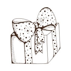 Present box with decorative bow N2