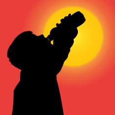 Vector silhouette of boy N33