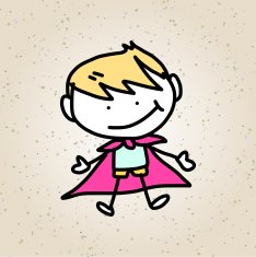 hand drawing cartoon abstract happy kids N9