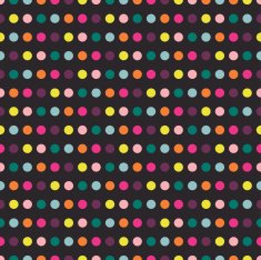 Color dot seamless repeat pattern on dark background