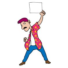 Man blank sheet