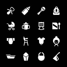 Set icons of newborn baby N2