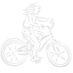 Girl on a bike sketch