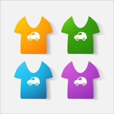 Paper clipped sticker Children's T-shirt