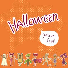 halloween doodle vector