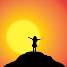 Vector silhouette of girl N44