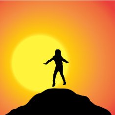 Vector silhouette of girl N46