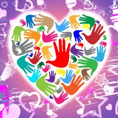 Handprints Hands Represents Heart Shapes And Affection
