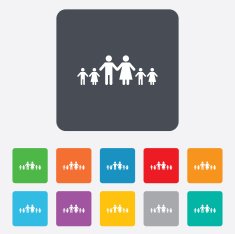 Complete large family with many children sign N3