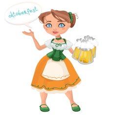 Oktoberfest brunette girl
