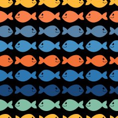 Seamless pattern with fish