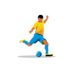 Soccer player vector sign