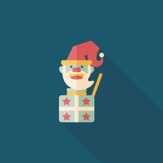 Santa Claus flat icon with long shadow eps10 N34