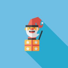 Santa Claus flat icon with long shadow eps10 N35