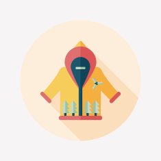 Christmas costume flat icon with long shadow eps10