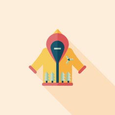 Christmas costume flat icon with long shadow eps10 N3