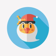 Santa Claus flat icon with long shadow eps10 N39