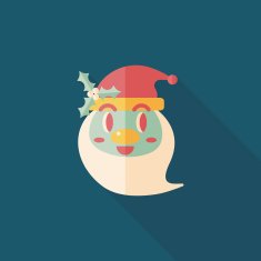 Santa Claus flat icon with long shadow eps10 N40