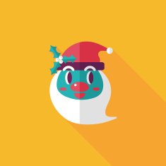 Santa Claus flat icon with long shadow eps10 N41
