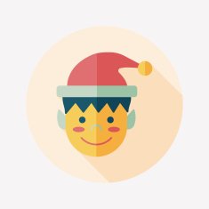 Christmas boy flat icon with long shadow eps10 N26