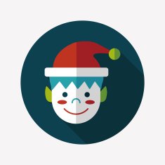 Christmas boy flat icon with long shadow eps10 N28