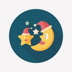 Christmas eve flat icon with long shadow eps10 N9
