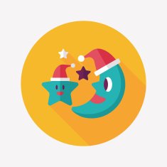 Christmas eve flat icon with long shadow eps10 N10