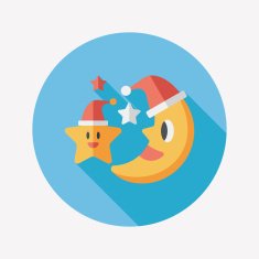 Christmas eve flat icon with long shadow eps10 N11