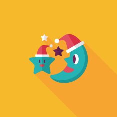 Christmas eve flat icon with long shadow eps10 N14