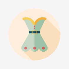 Christmas costume flat icon with long shadow eps10 N5