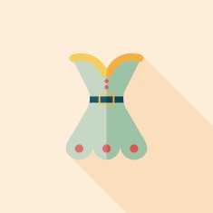 Christmas costume flat icon with long shadow eps10 N9