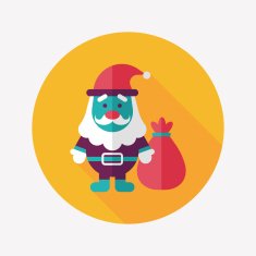 Santa Claus flat icon with long shadow eps10 N45
