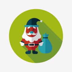 Santa Claus flat icon with long shadow eps10 N47