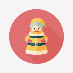Santa Claus flat icon with long shadow eps10 N51