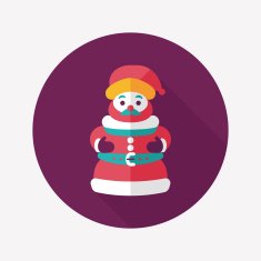 Santa Claus flat icon with long shadow eps10 N52